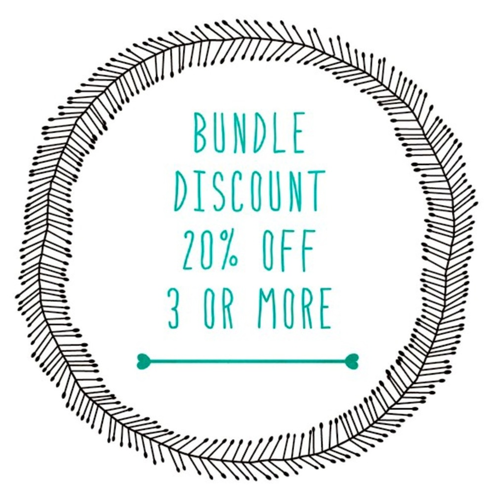 Bundle 3 or more items & get 20% discount :)